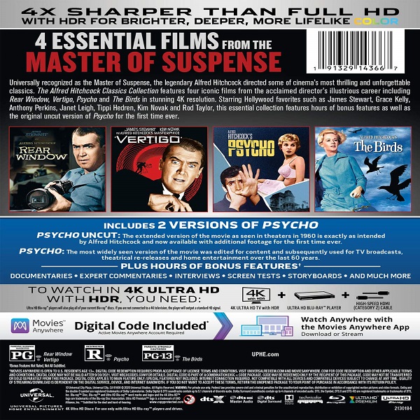 ALFRED HITCHCOCK CLASSIC COLLECTION 4K
